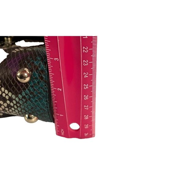 Steve Madden Purse Faux Snakeskin Python Reptile Croco Satchel Crossbody Bag - Picture 11 of 11